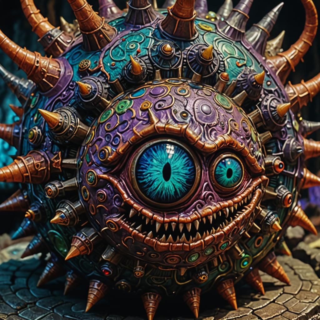 Psychedelic Beholder in Cinematic Film Still