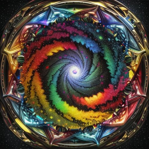 Galactic Shards: 3D Photorealistic Explosion in Cubist Style