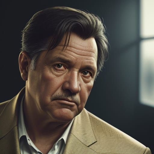 Intimate Portrait of Devoted Parents in Film Noir Style