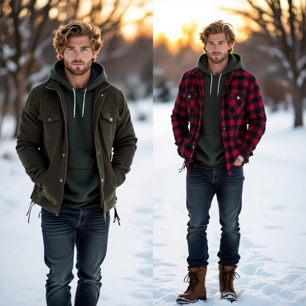 Young Irish Man with Athletic Build in Golden Hour Light