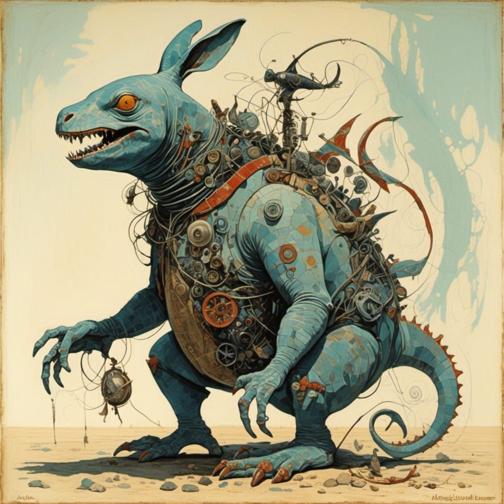 Demonic Figure Walks a Dark Road