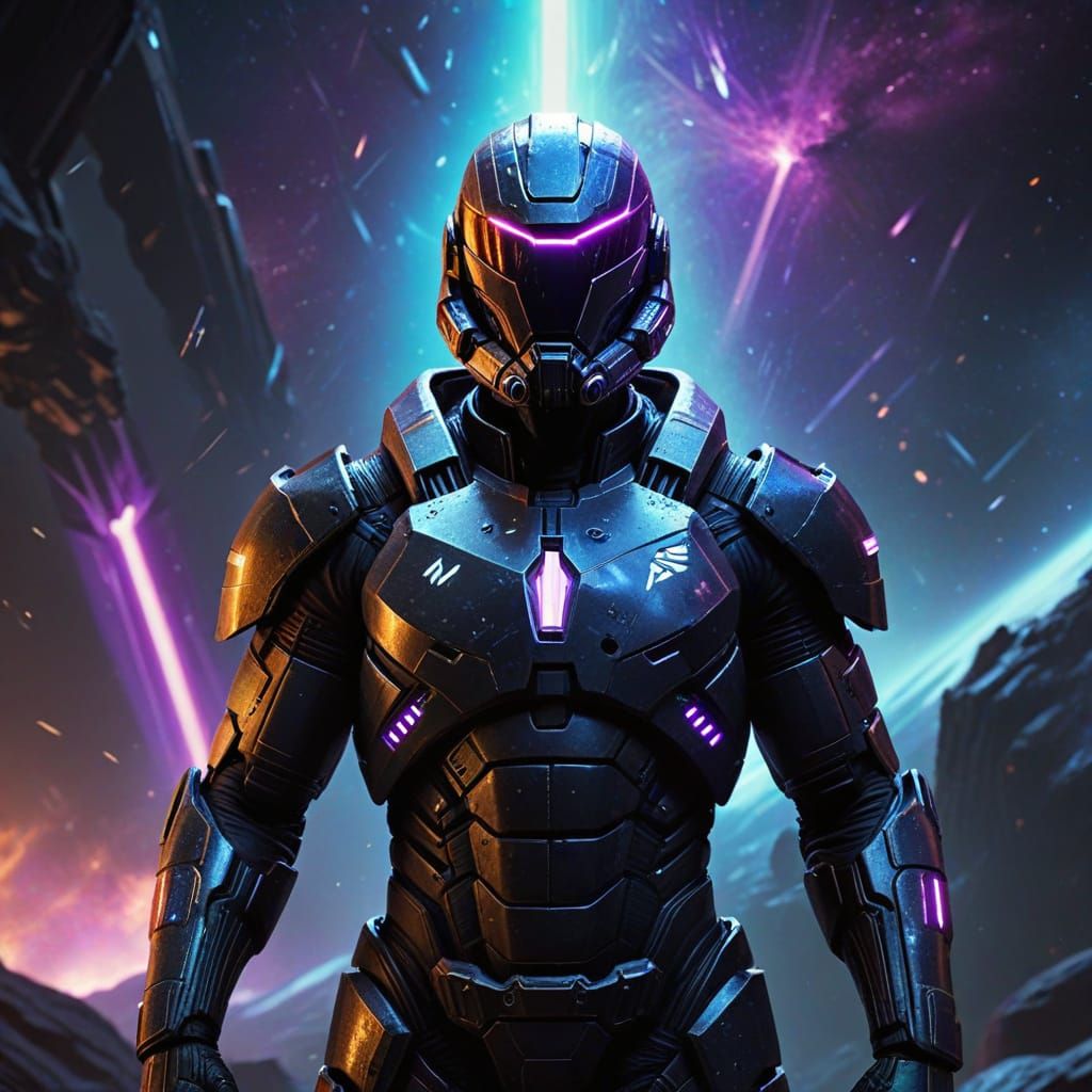 Sleek Commander Shepherd Gives Heroic Thumbs Up in Cyberpunk...