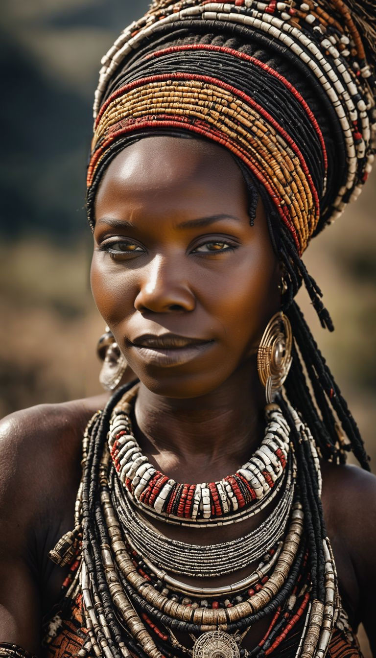 Stunning Hyperrealistic Portrait of a Zulu Woman
