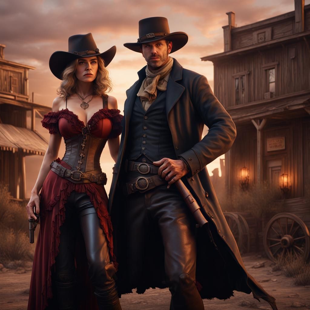 Old West Fantasy: A Detailed Matte Painting