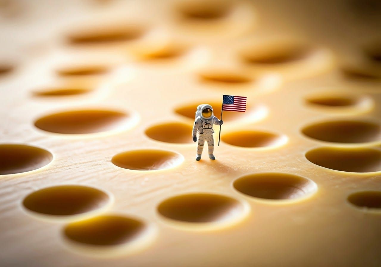 Astronaut Pioneers the Endless Swiss Cheese Landscape