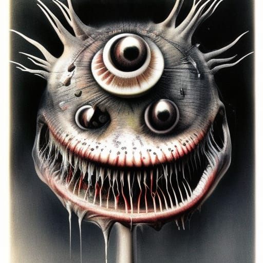 Eerie Angler Fish in Hyperrealistic Illustration