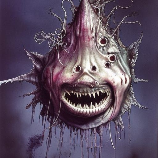 Eerie Angler Fish Illustration in Vivid Color