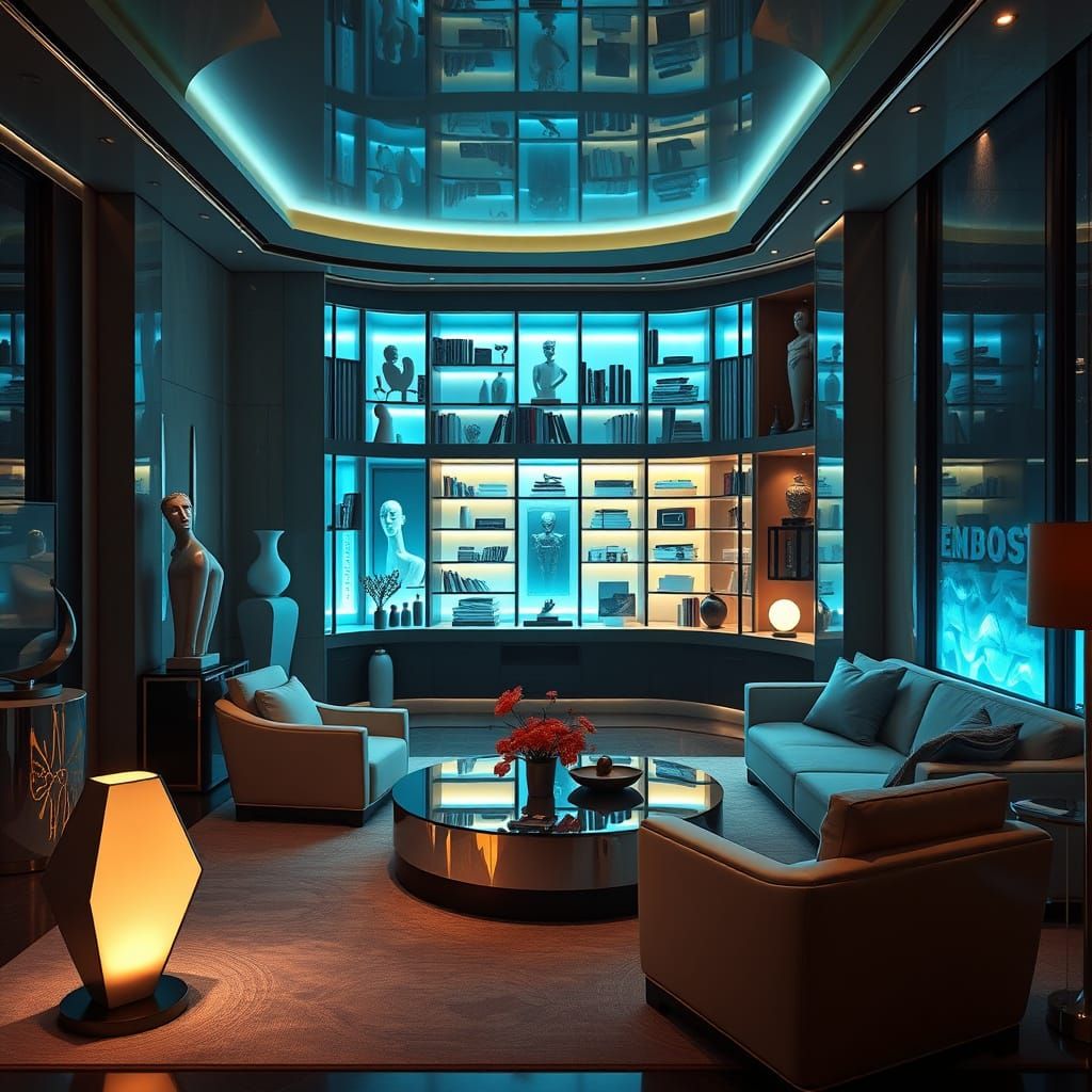 Art Deco Penthouse Hideout: Supervillain Lair