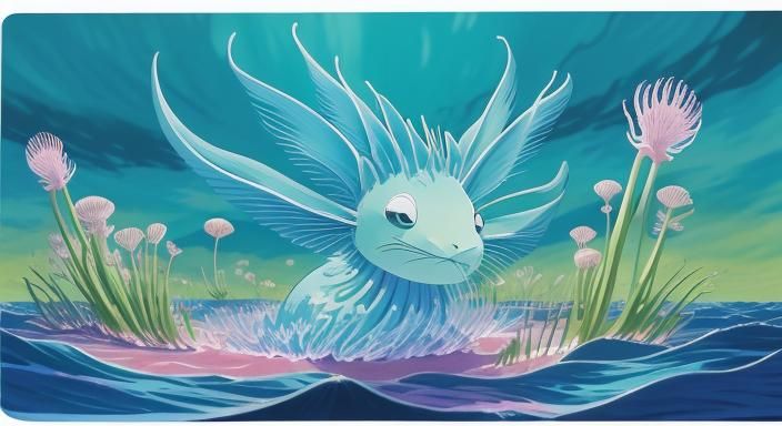 Happy Ghibli Cartoon Sea Lily Macro Photography