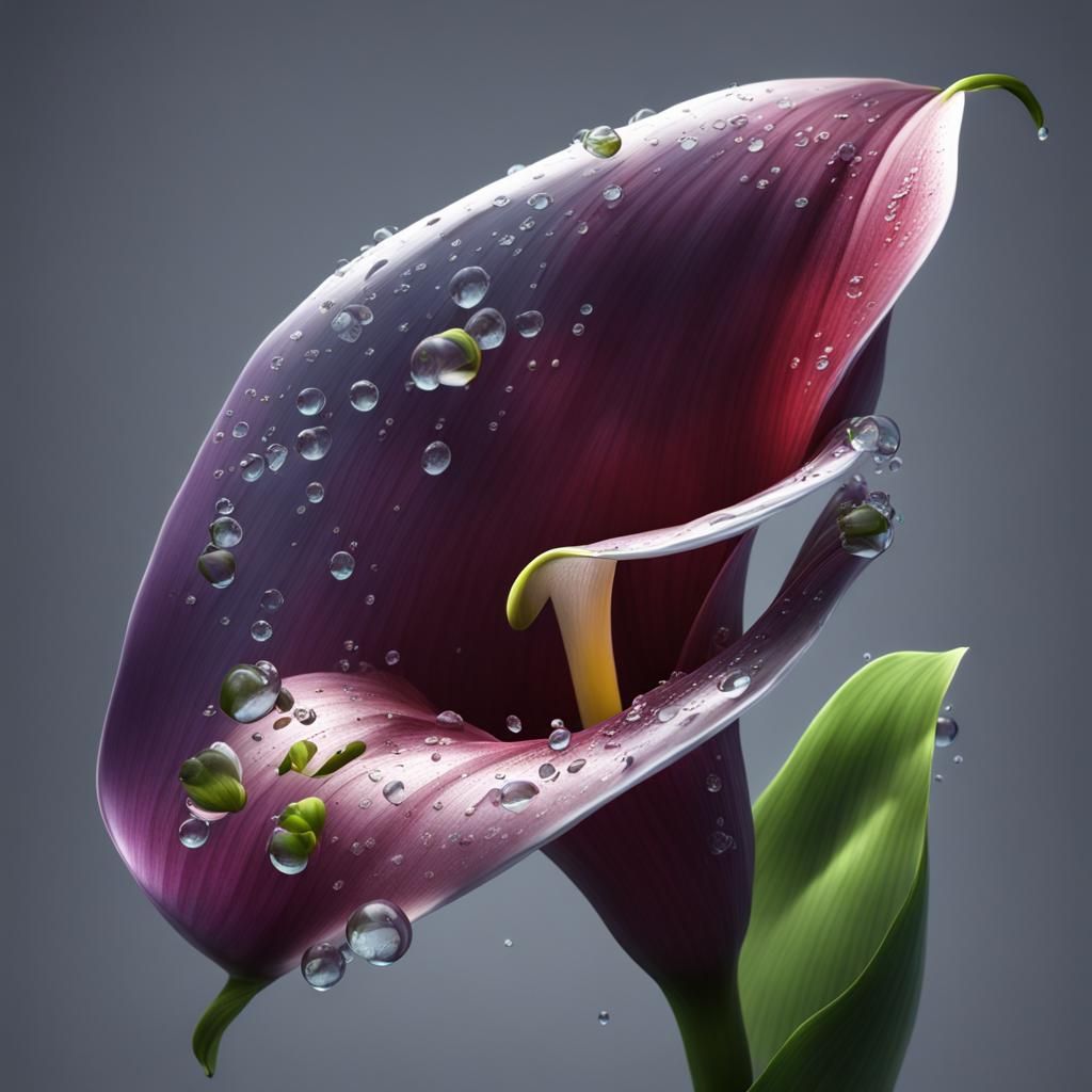 Water Calla Lily: Hyperrealistic Artstation Render