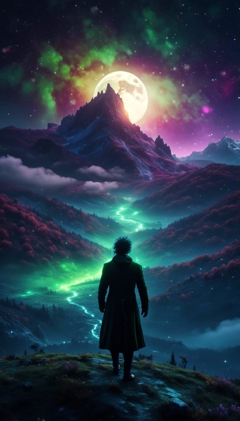 Beethoven's Celestial Symphony: Aurora Borealis Portrait