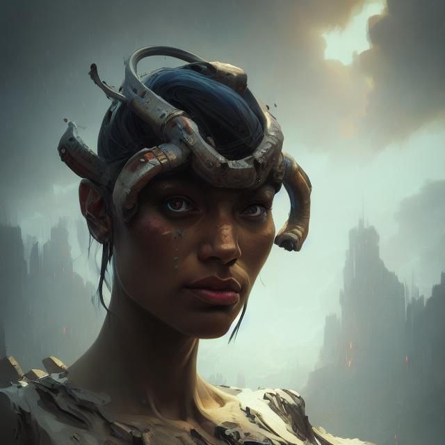 Apocalypse Portrait in Hyperdetailed Digital Art Style