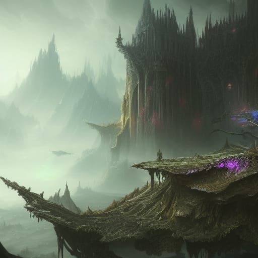 Fantastical Dark Thoughts in Detailed Matte Painting