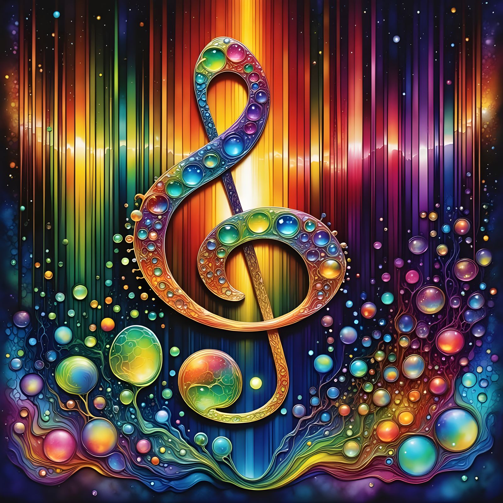 Music Visualization as Psychedelic Color River