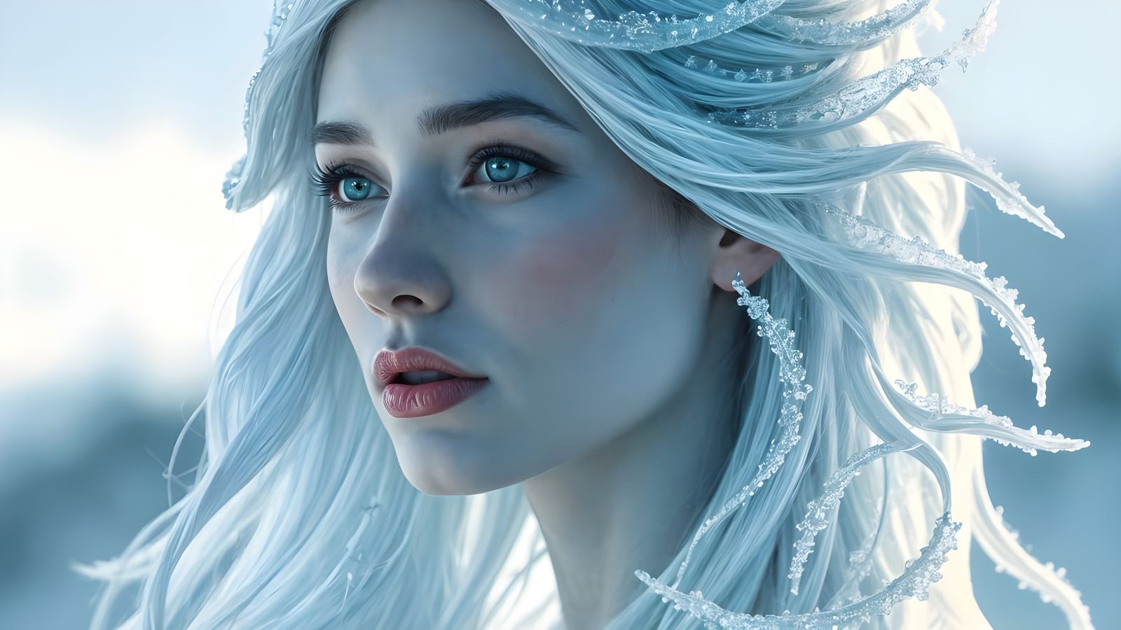 Breathtaking Ice Goddess of Transcendent Beauty