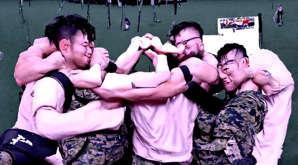 Humorous Bromance Combat Club Scene