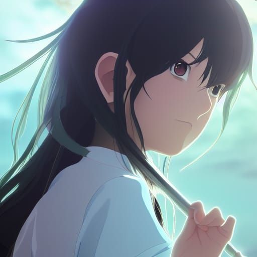 Anime Girl Portrait in Ghibli Style