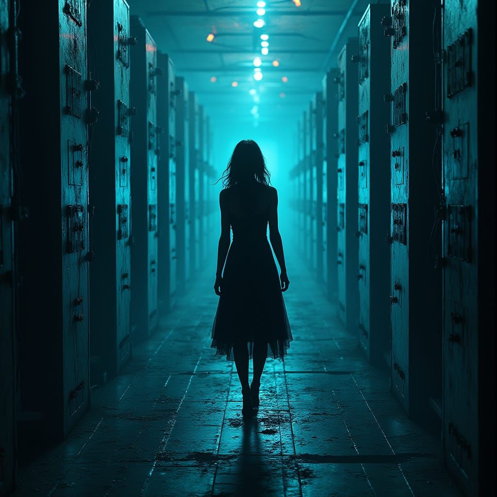 Woman Lost in a Maze of Endless Circuitry