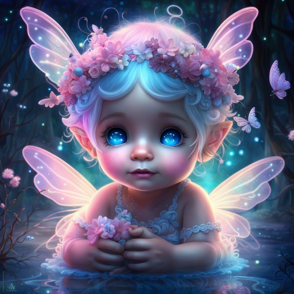Enchanting Baby Fairy in Magic Lagoon