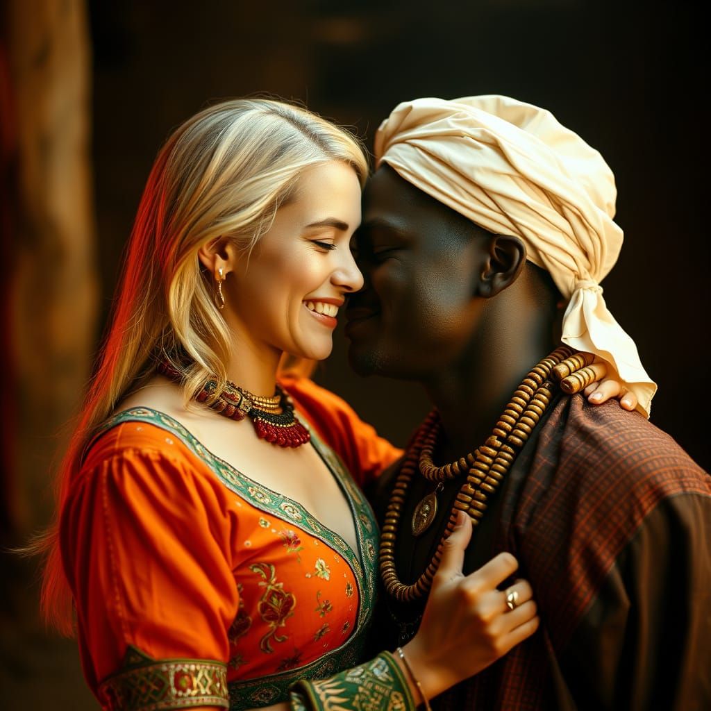 Congolese Wedding Photo in Cinematic Style