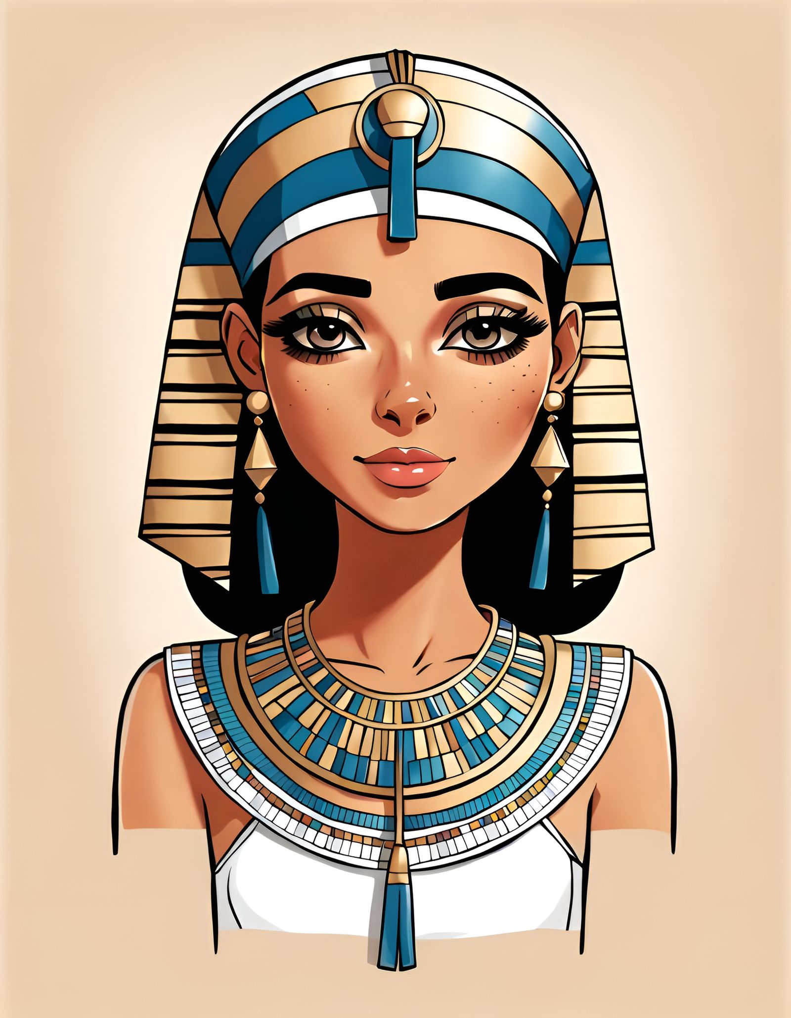Cute Egyptian Girl Illustration in Dautremer Style