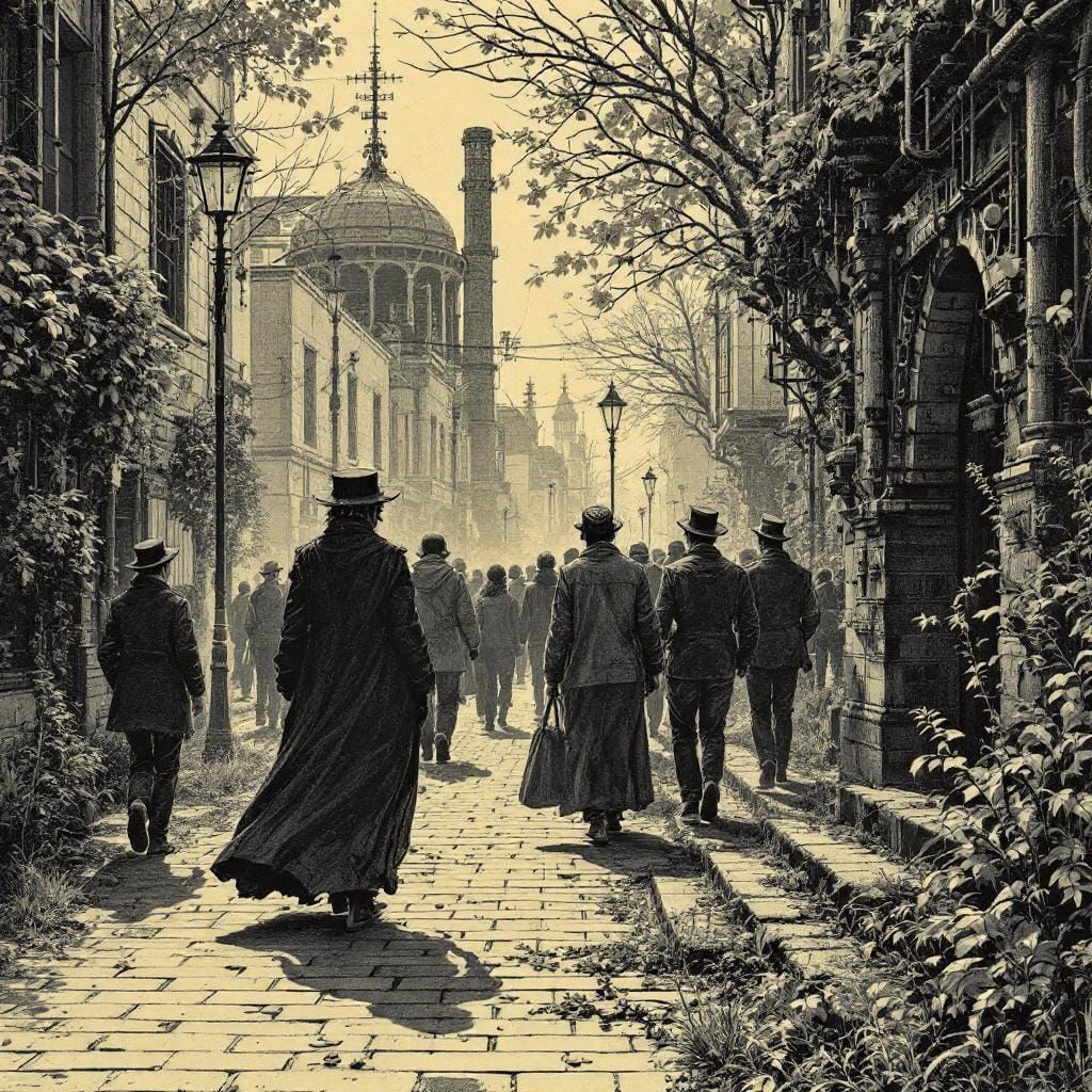 Victorian Technical Illustration in the Style of Dürer and H...