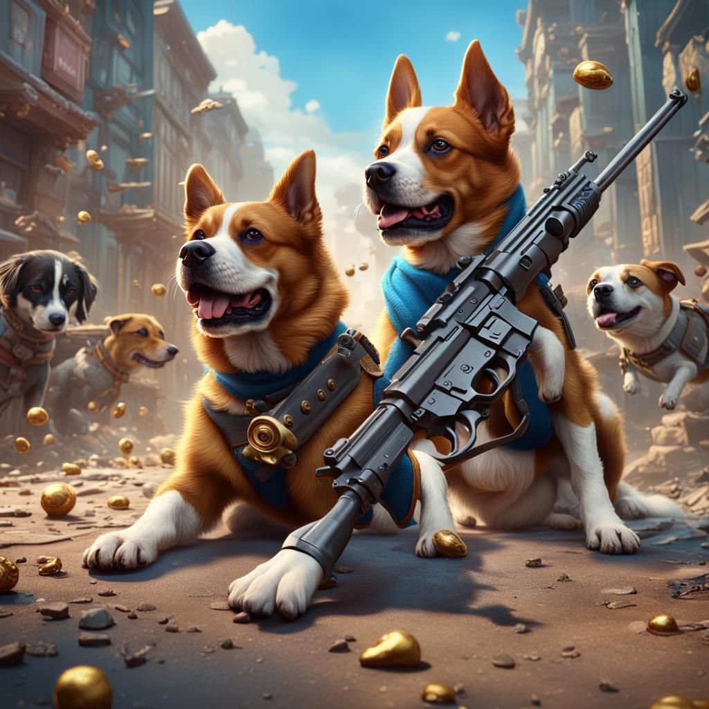 Dog in Danger: Detailed Matte Painting