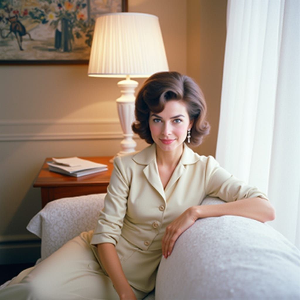 Elegant Woman in Impressionist Style Lighting