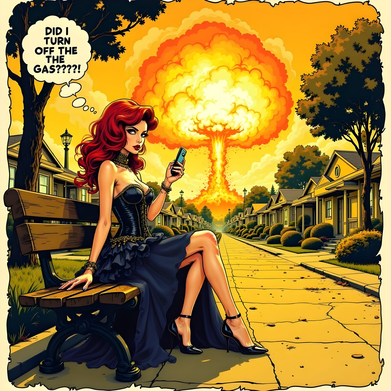 Acid-Punk Woman Wonders About Gas During Nuclear Blast