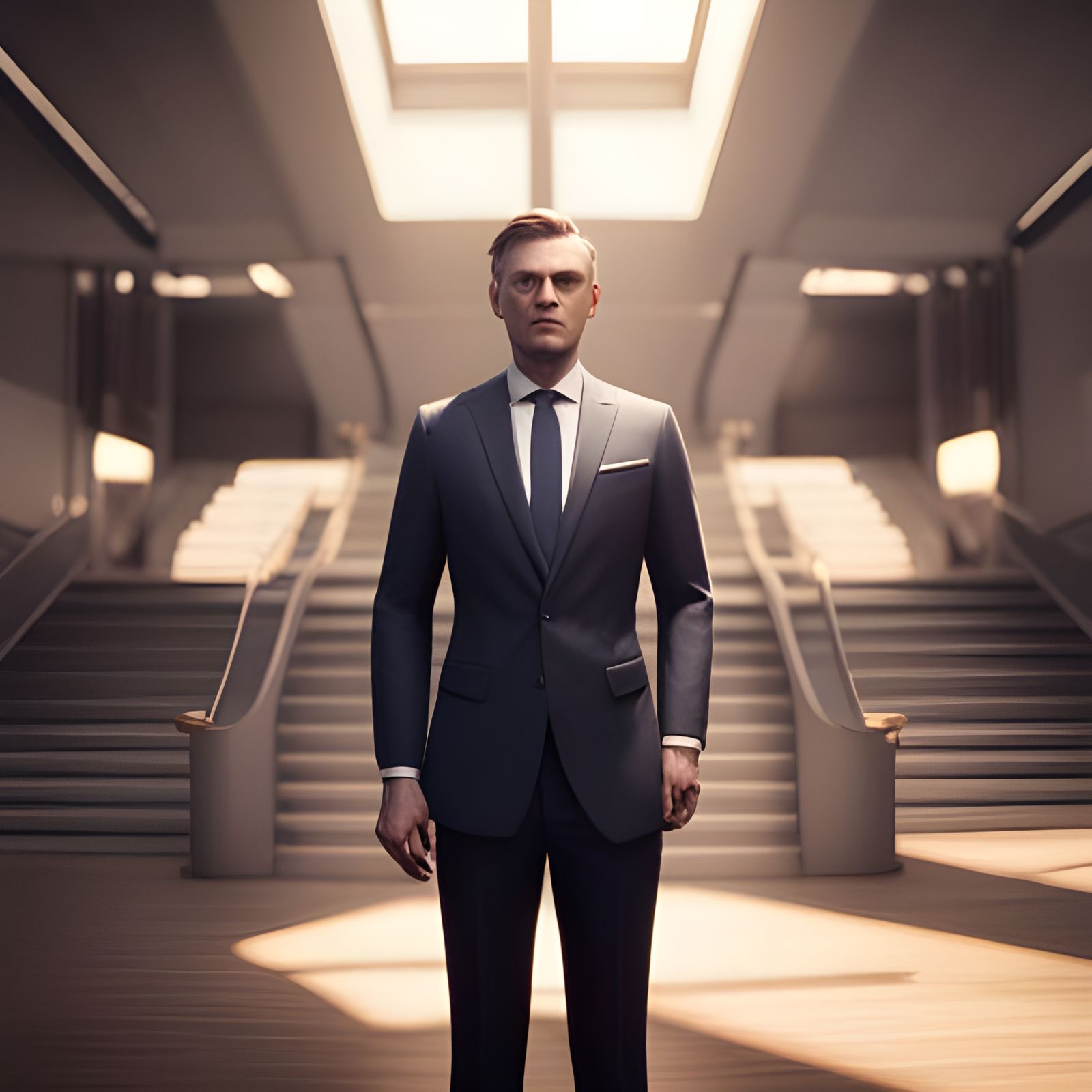 CEO Cat in 3D Cinematic Style