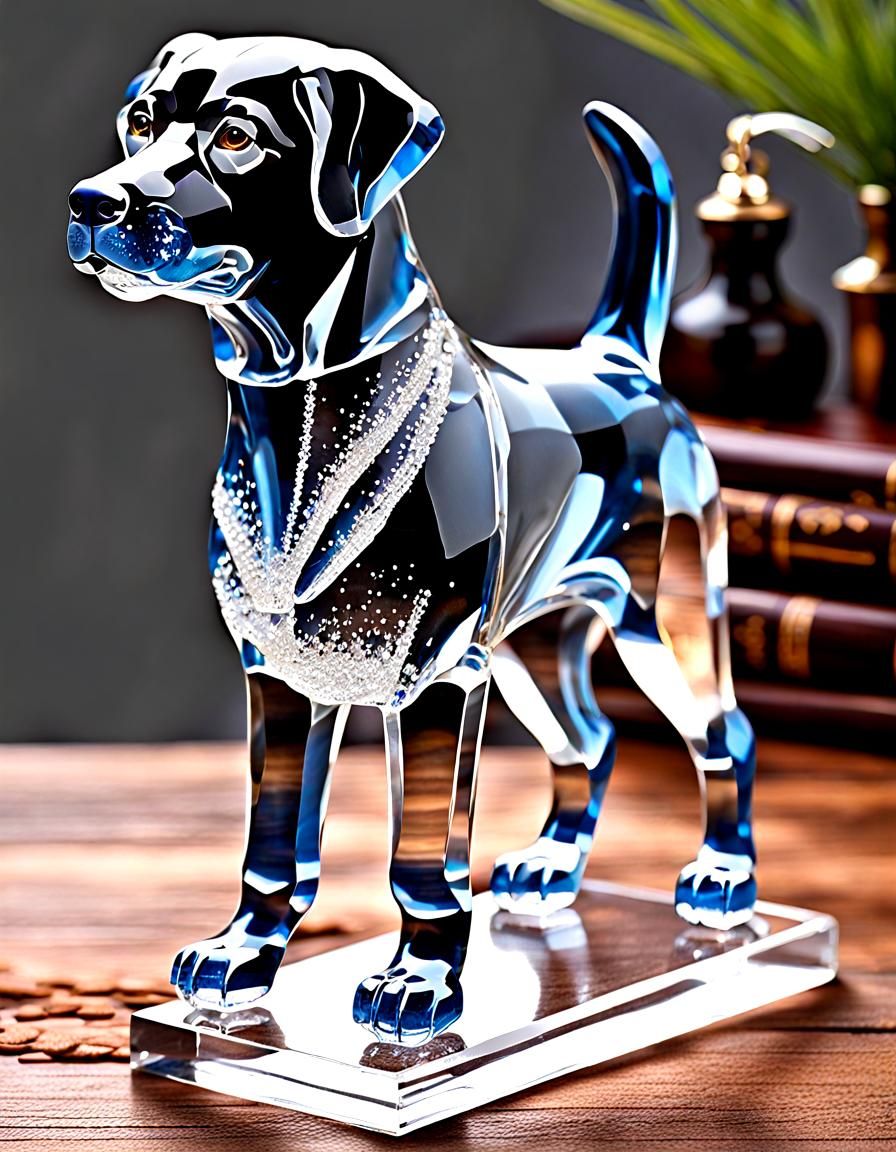 Made of Crystals Lab Dog