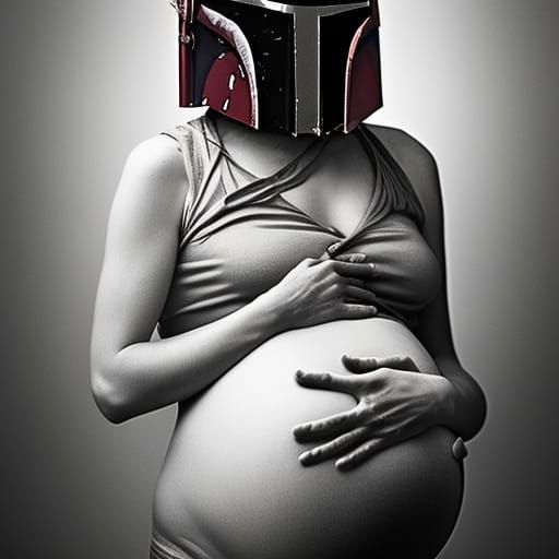 Boba Fett as Pregnant Woman: Portrait Photography