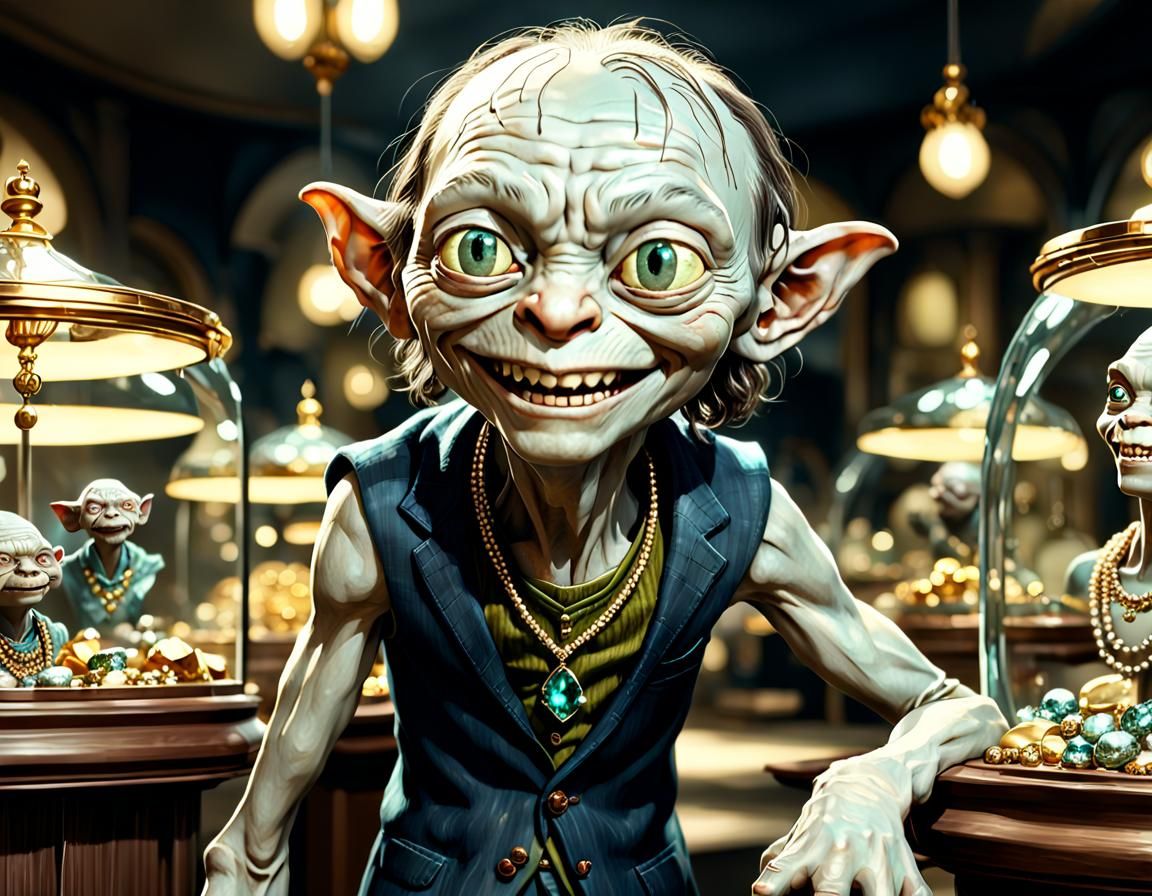 Gollum's Whimsical Job at the Jewelry Store