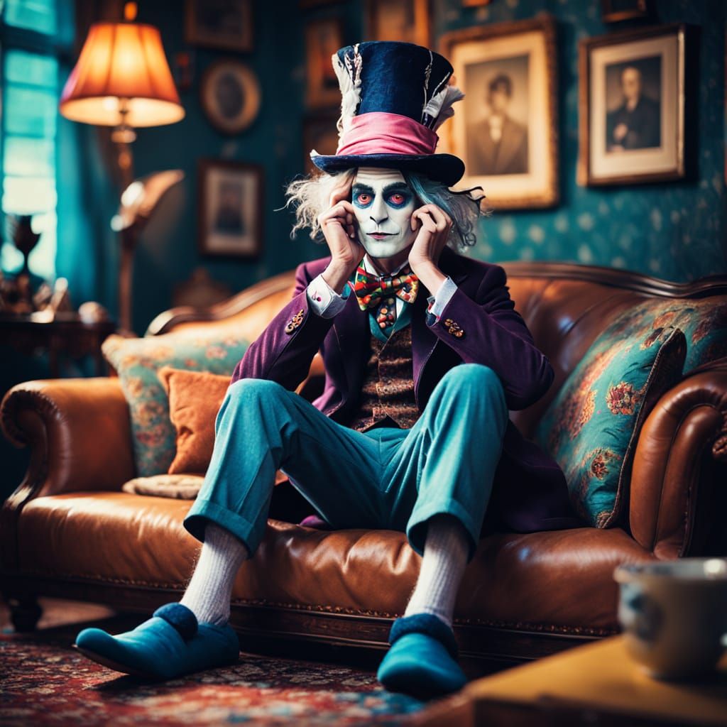 Crazy Hatter Portrait in Realistic Photography Style
