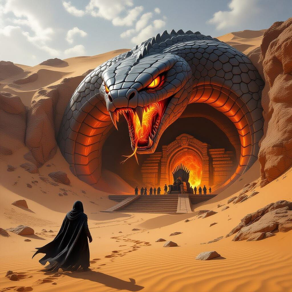 Giant Underground Base Entrance: Snake Mouth, Molten Energy