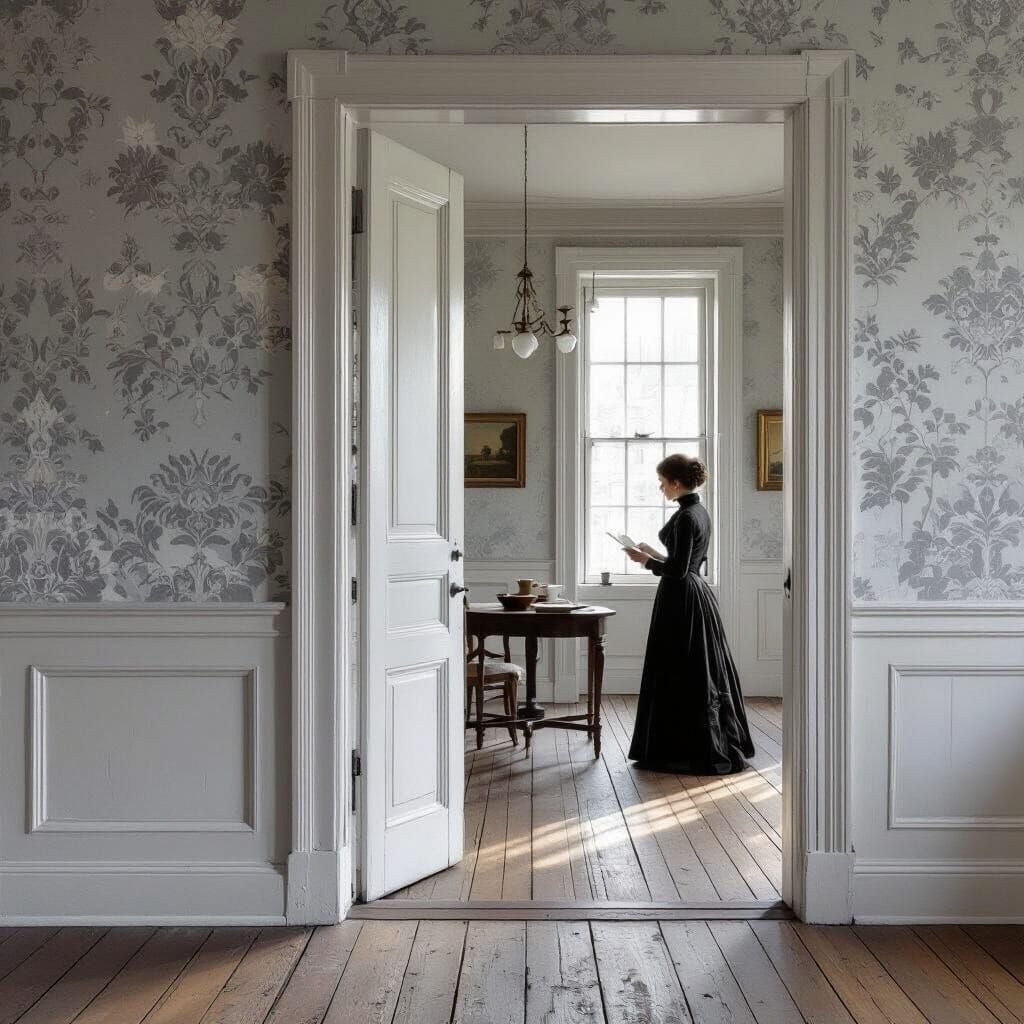 Elegant 1800s Apartment Interior as Matte Painting
