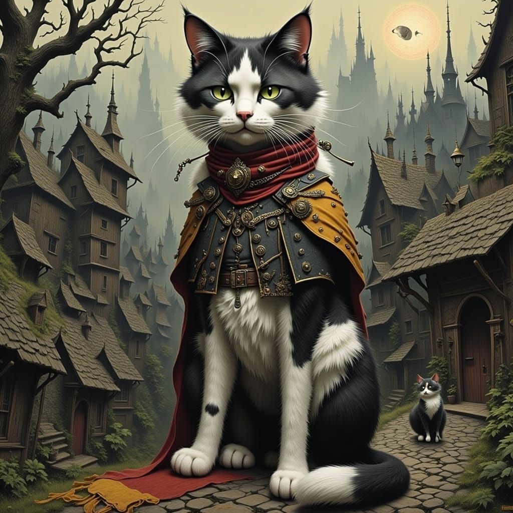 Stylized Cat Generated with LoRA Model