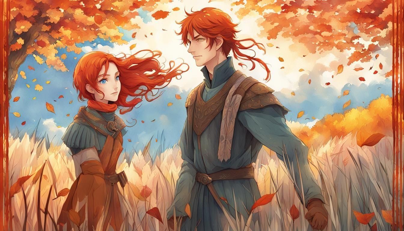 Joyful Elven Caravan in Autumn Attire