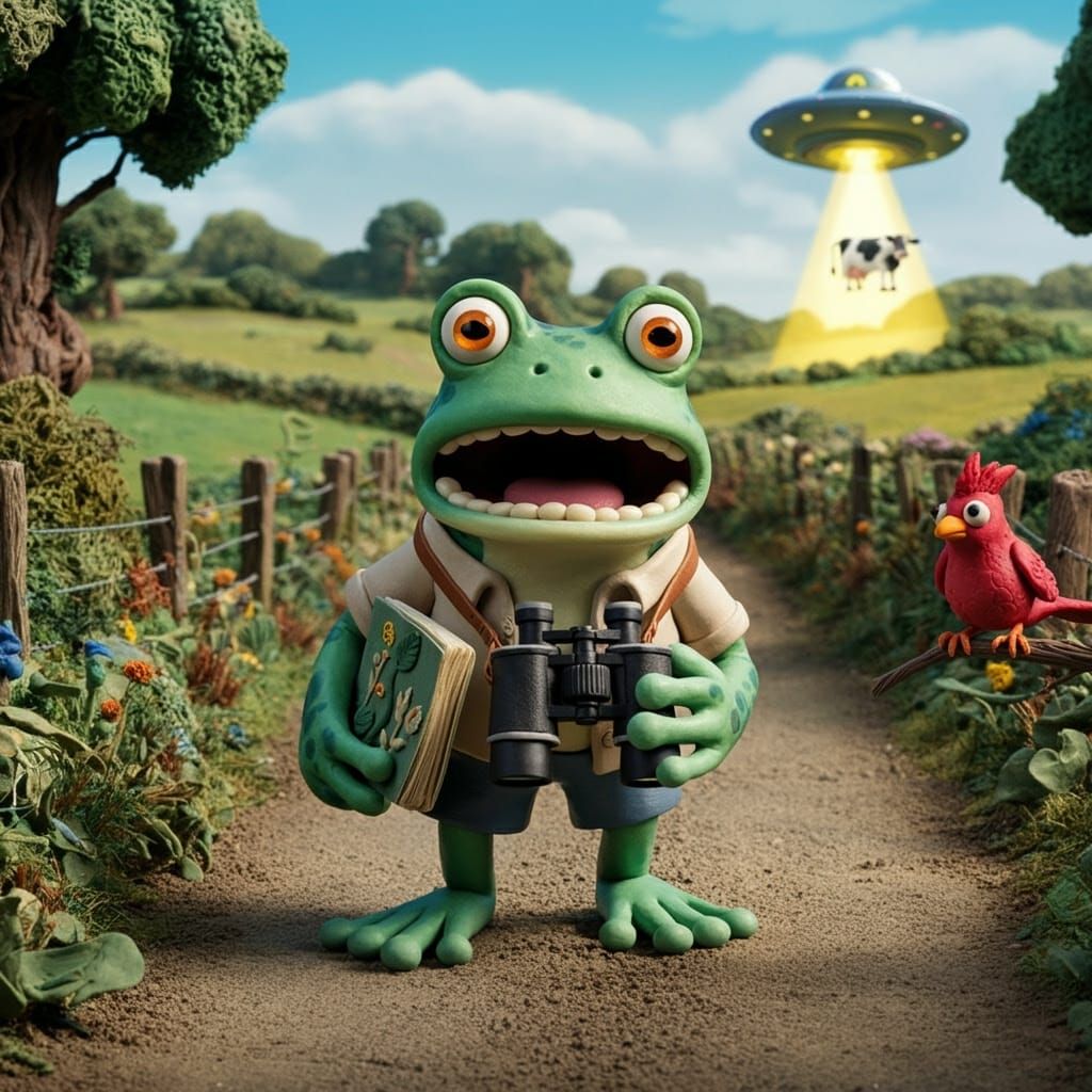 "OMG! -A red crested Crackle Finch!"