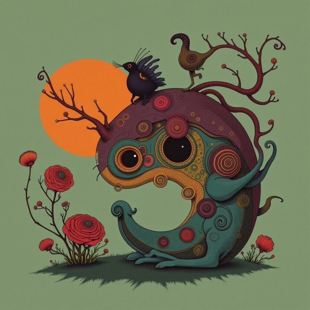 Retro Alien Pets in Cicada Song Style