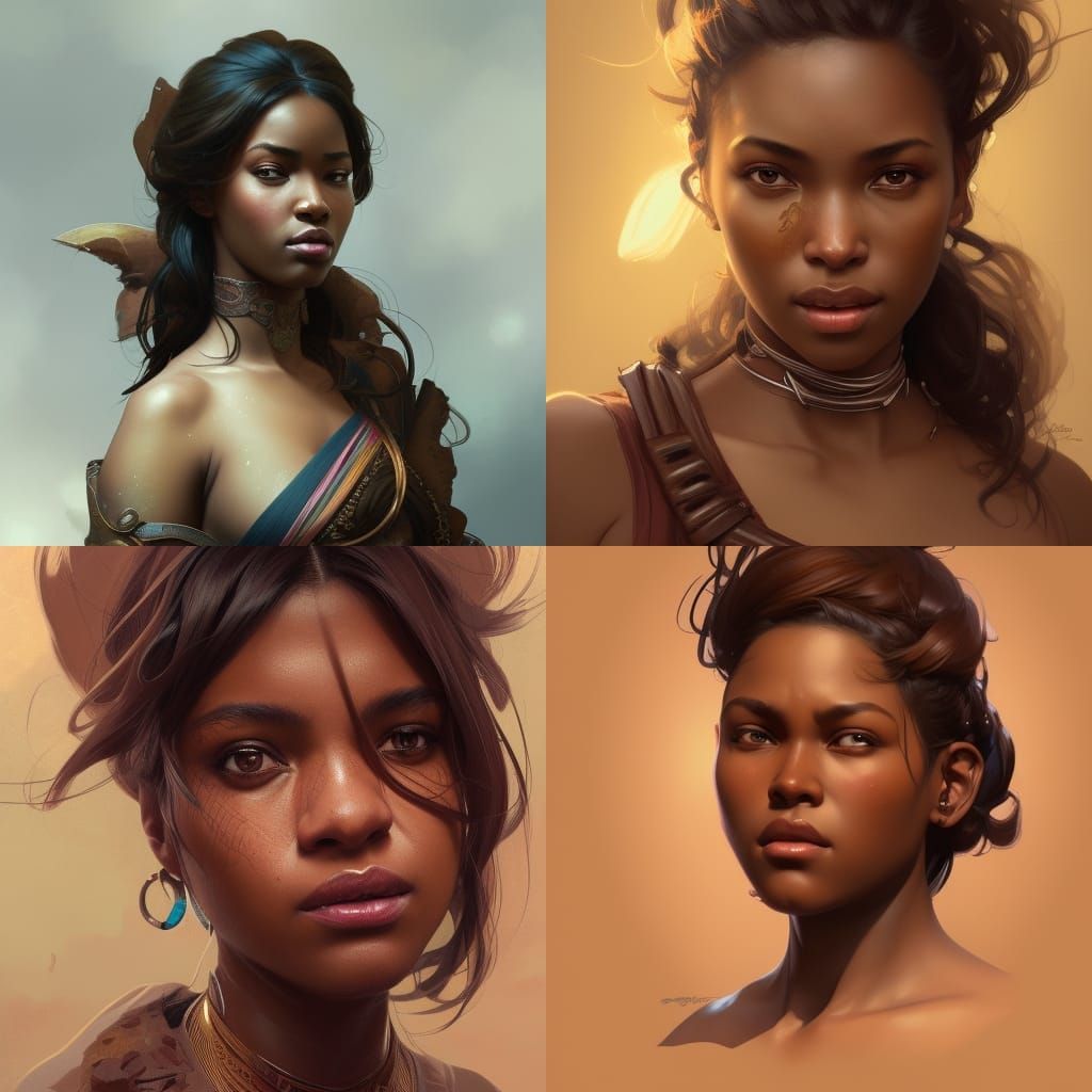 Female, fantasy, character, brown skin