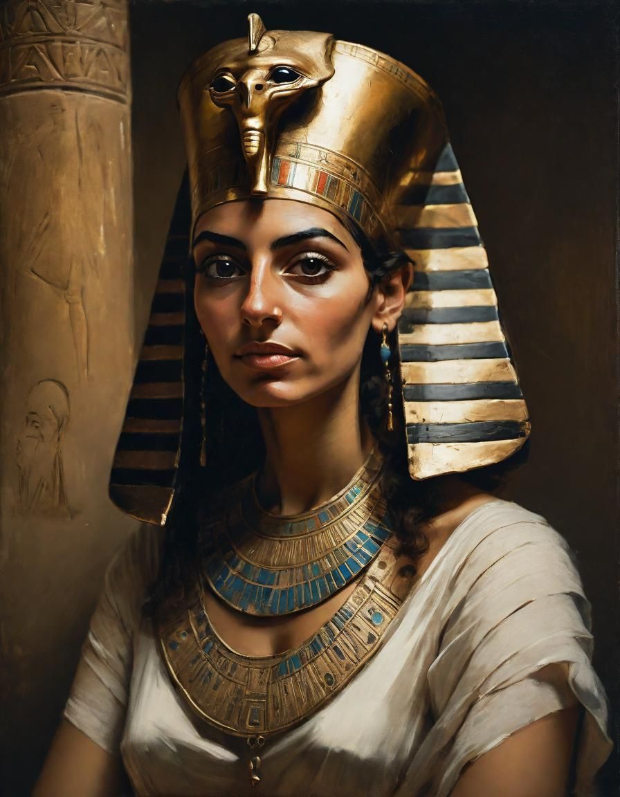 Egyptian Woman Portrait in Renaissance Style