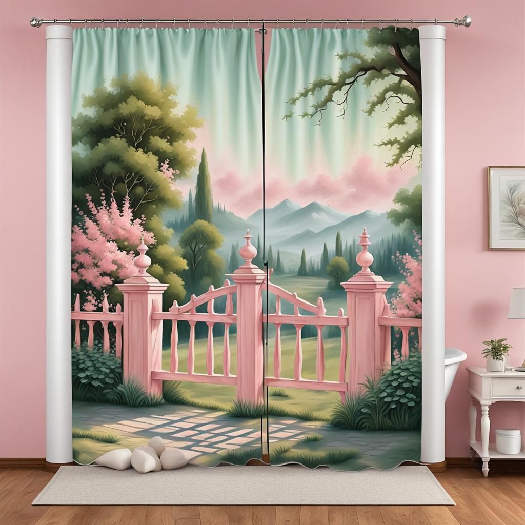 Romantic Landscape Portrait in Oil Painted Airbrush Style