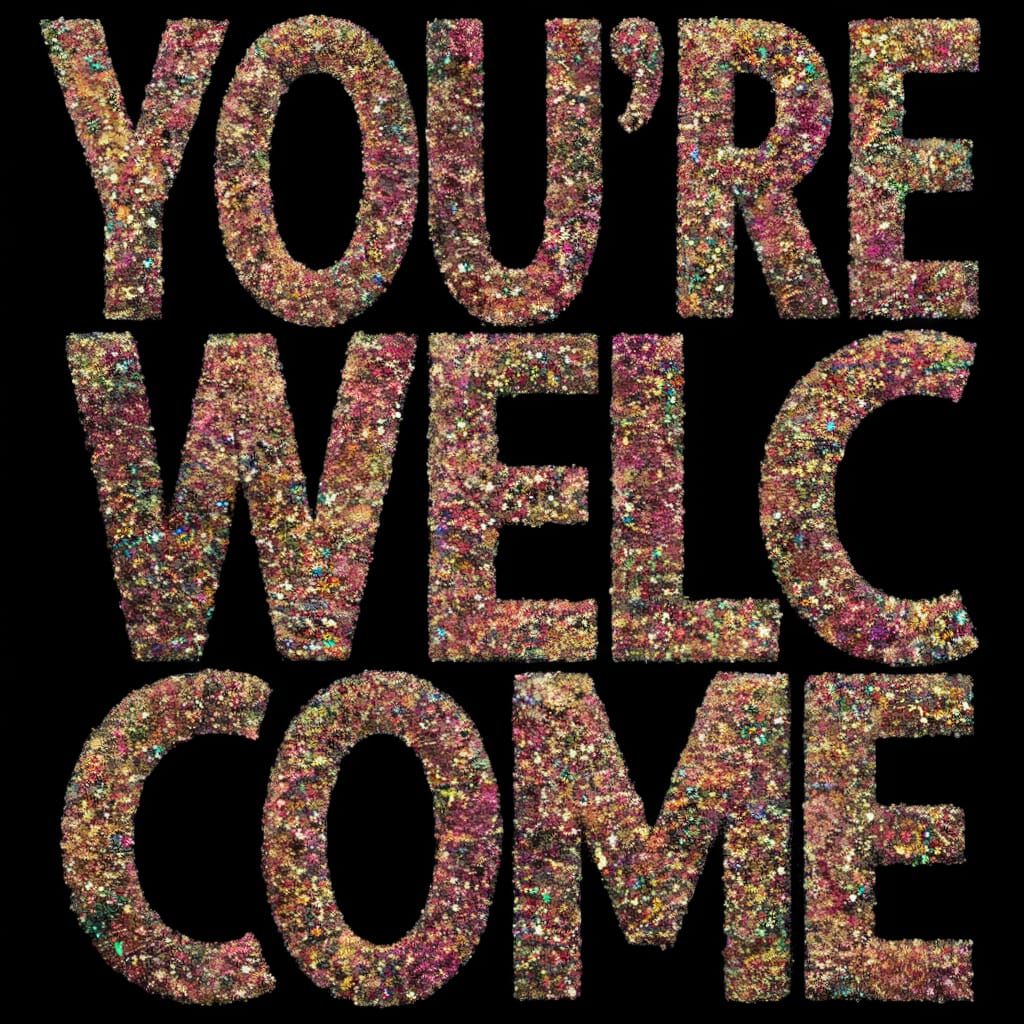 Shimmering Glittery Text Art