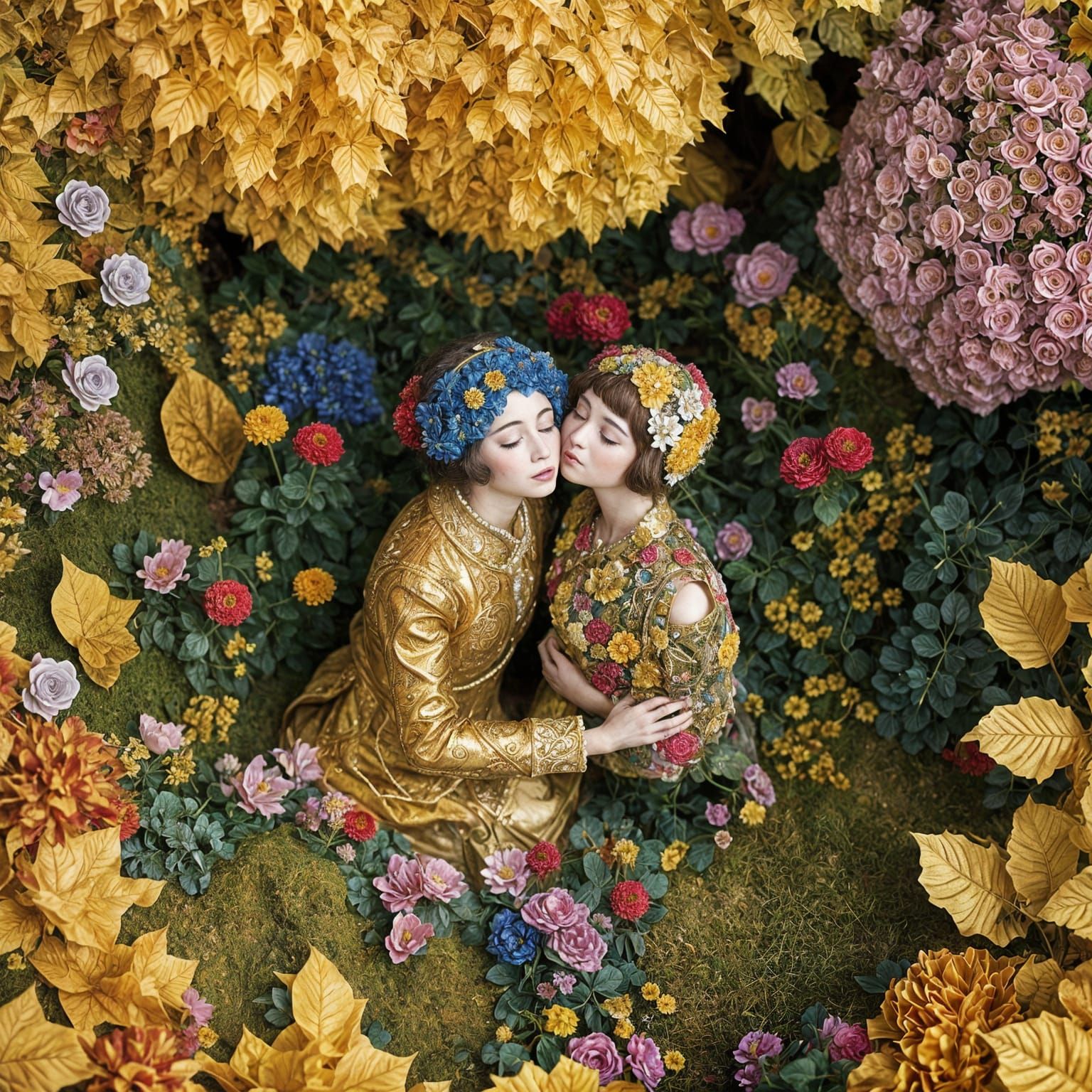 Dolls Recreate Klimt's 'The Kiss' in 3D Diorama