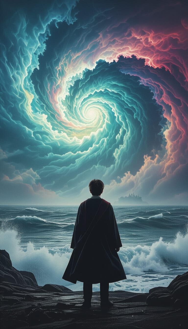 Harry Potter and the Turbulent Sea: A Cinematic Still