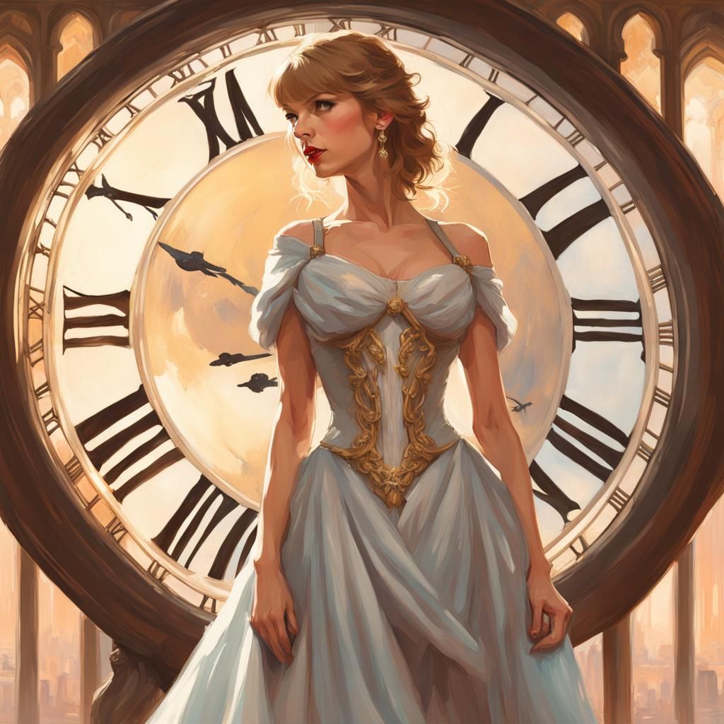Taylor Swift Eras Tour: Sargent-Mucha Style Portrait