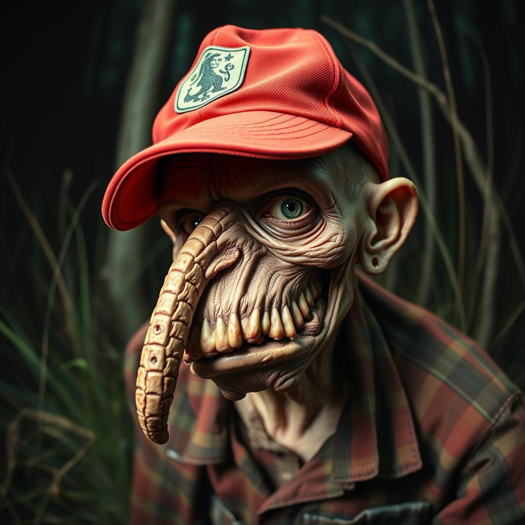 Sinister Redneck in Swamp: A Horrific Encounter