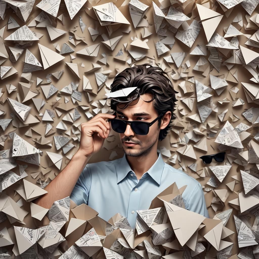 Pixelated World Revealed in Detailed Paper Art