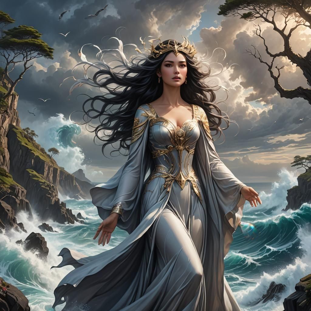 Intense Fantasy Sea Storm Illustration